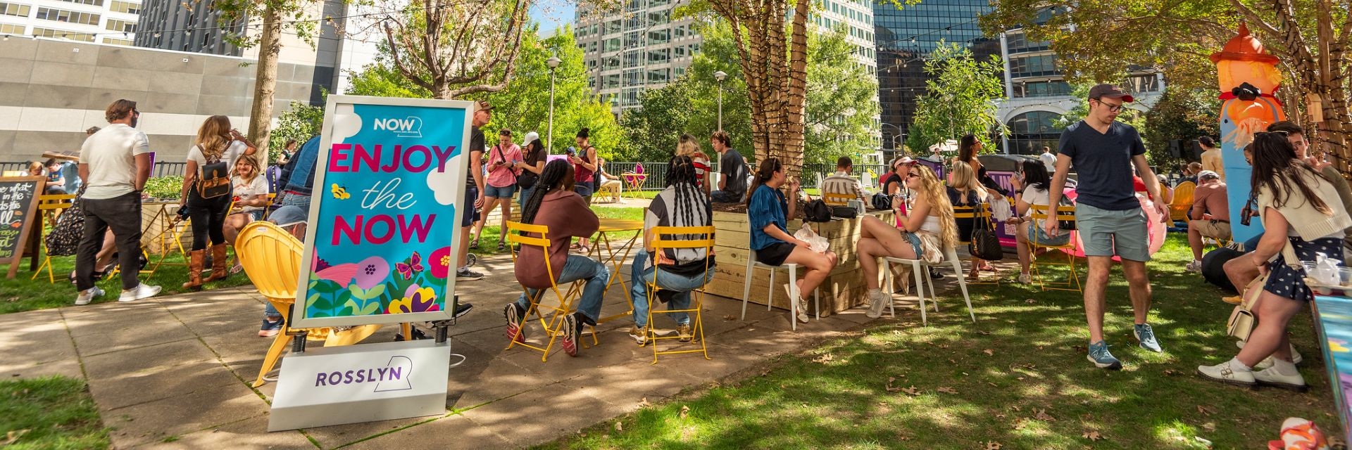 People enjoying an outdoor park.